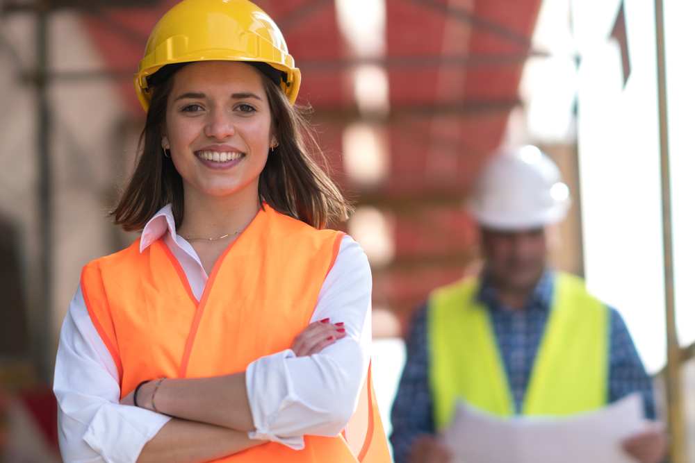 elevate insurance woman on the job site